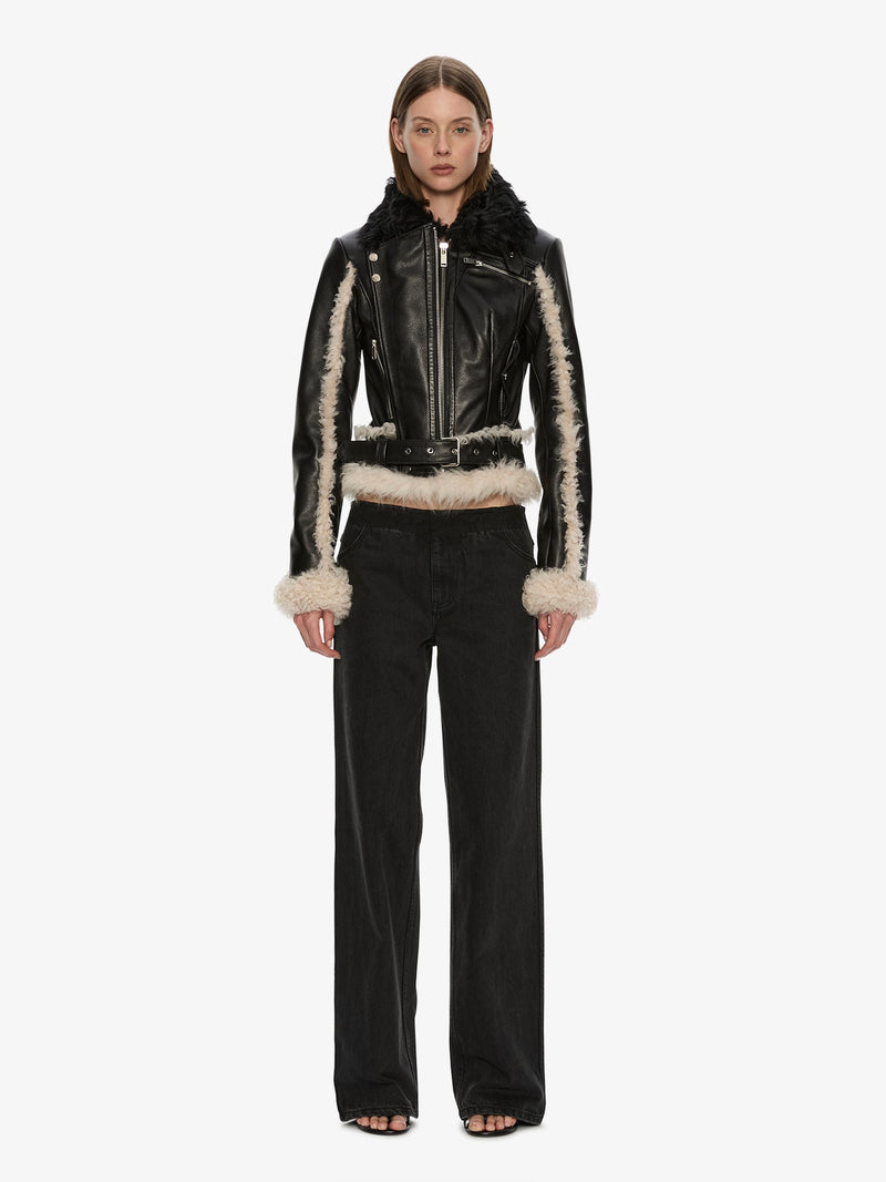 Tyler Shearling Biker Jacket - Image 2