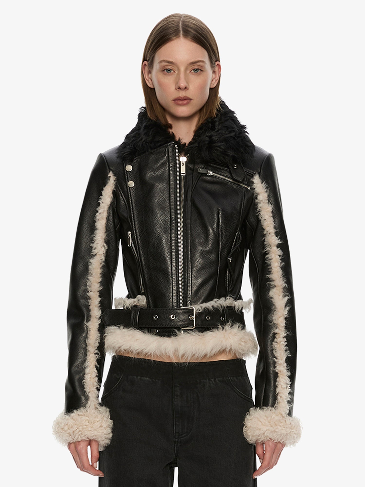 Tyler Shearling Biker Jacket