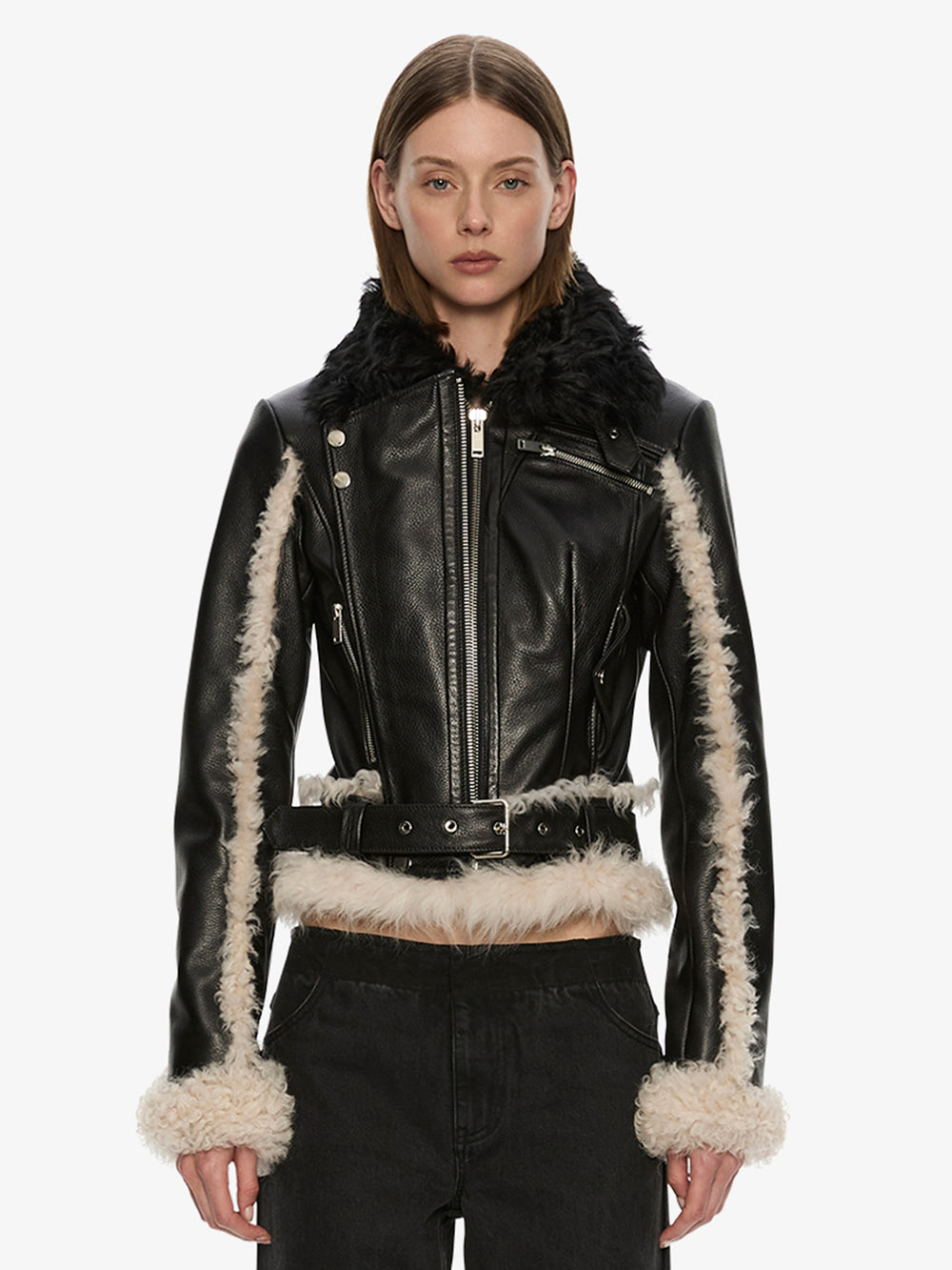 Tyler Shearling Biker Jacket