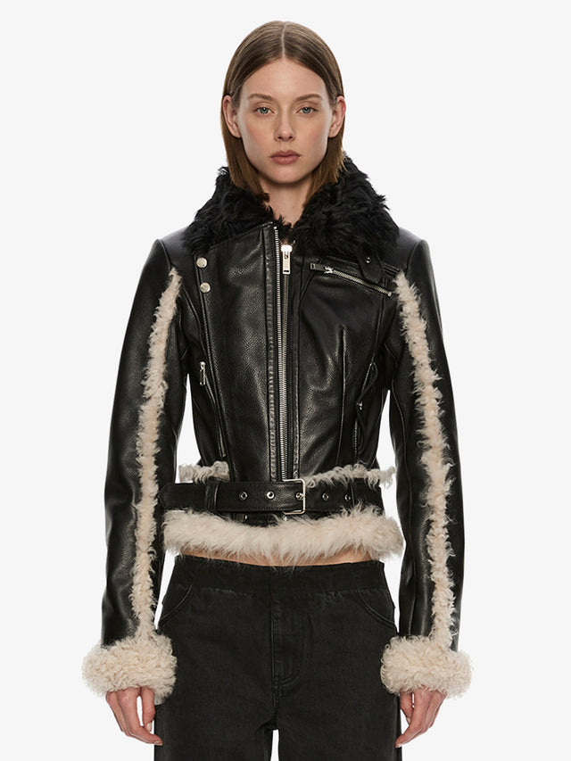 Tyler Shearling Biker Jacket