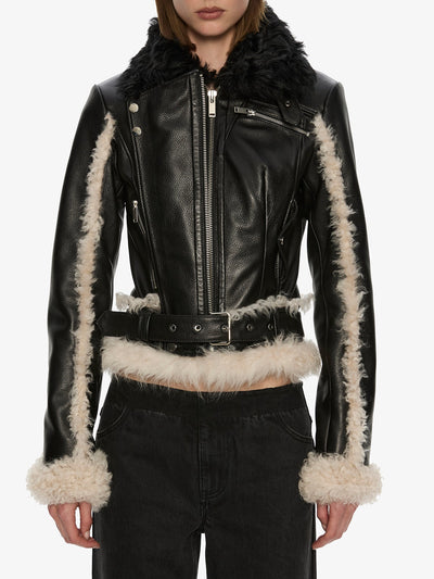 Tyler Shearling Biker Jacket