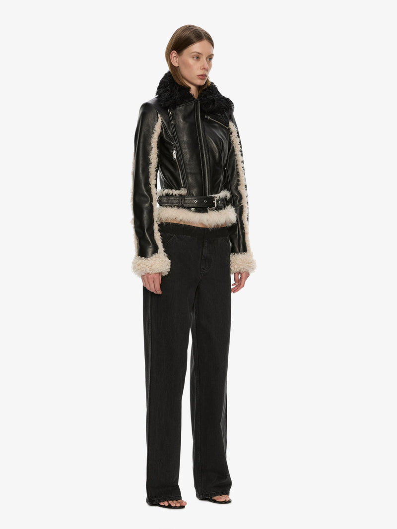 Tyler Shearling Biker Jacket - Image 3