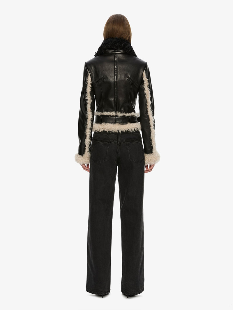 Tyler Shearling Biker Jacket - Image 5