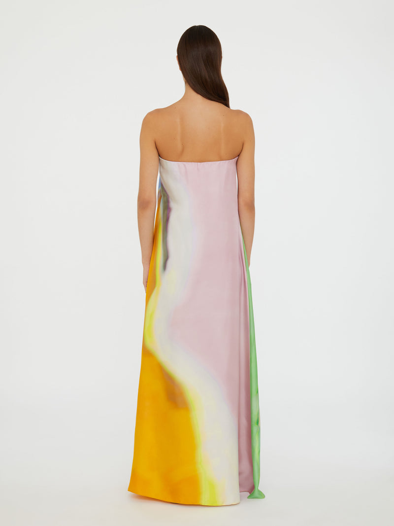 Aura Silk Strapless Dress - Image 5