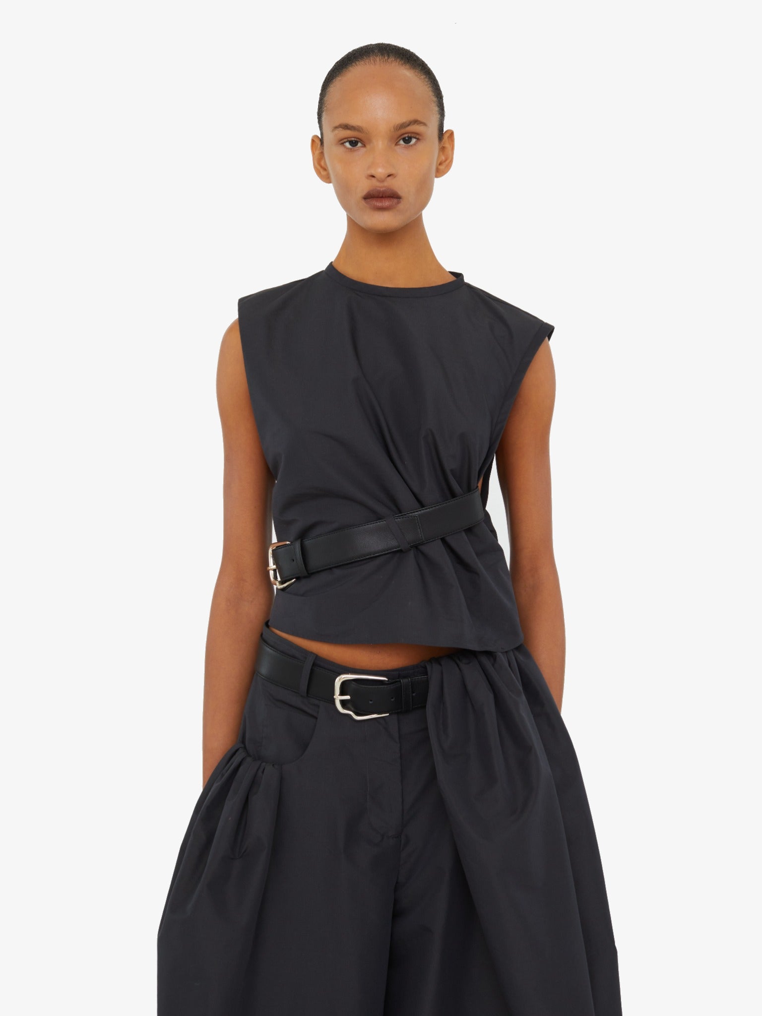 Locus Belted Taffeta Tank