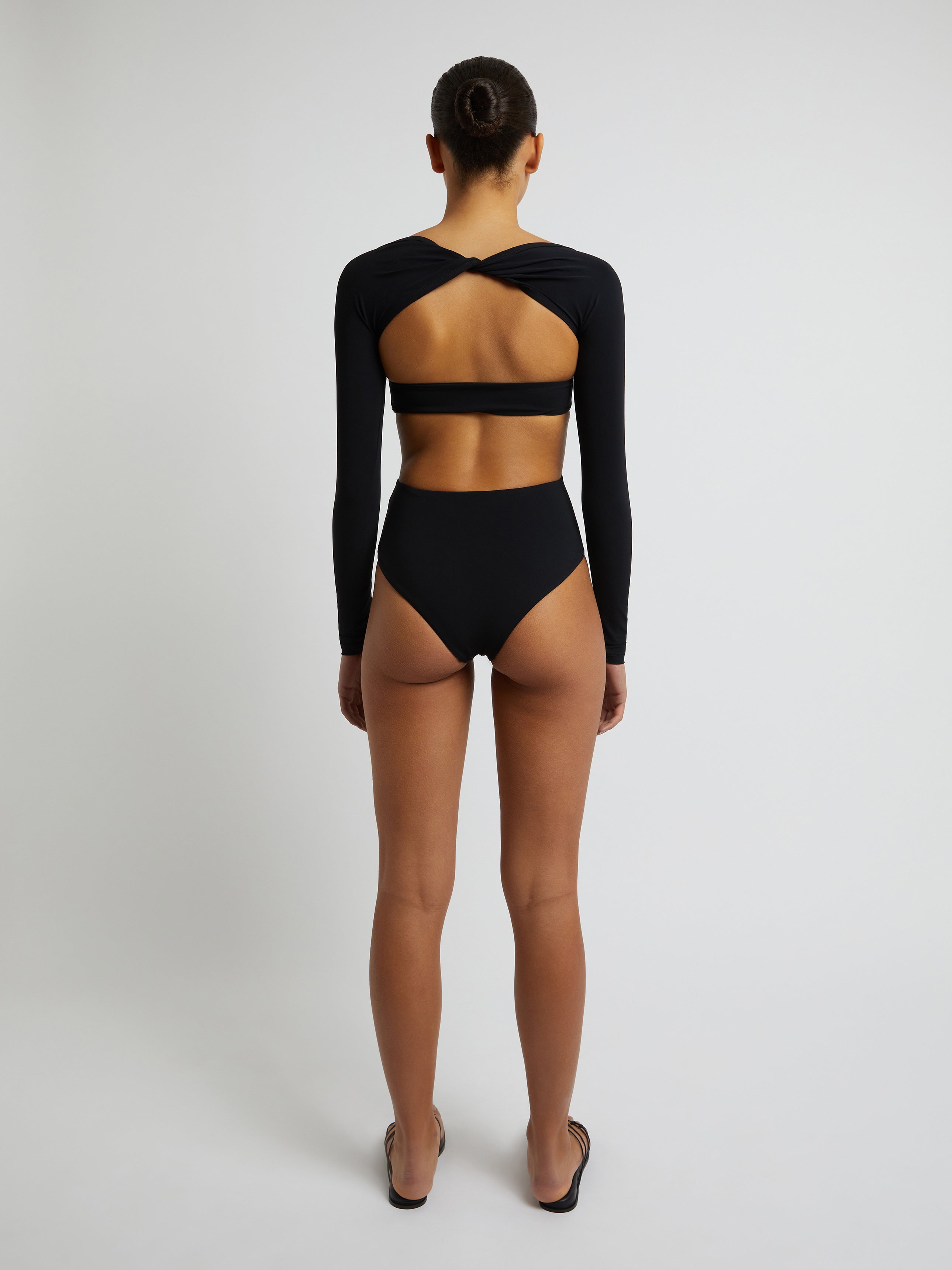 Odessa Ruched Prong Long Sleeve One Piece